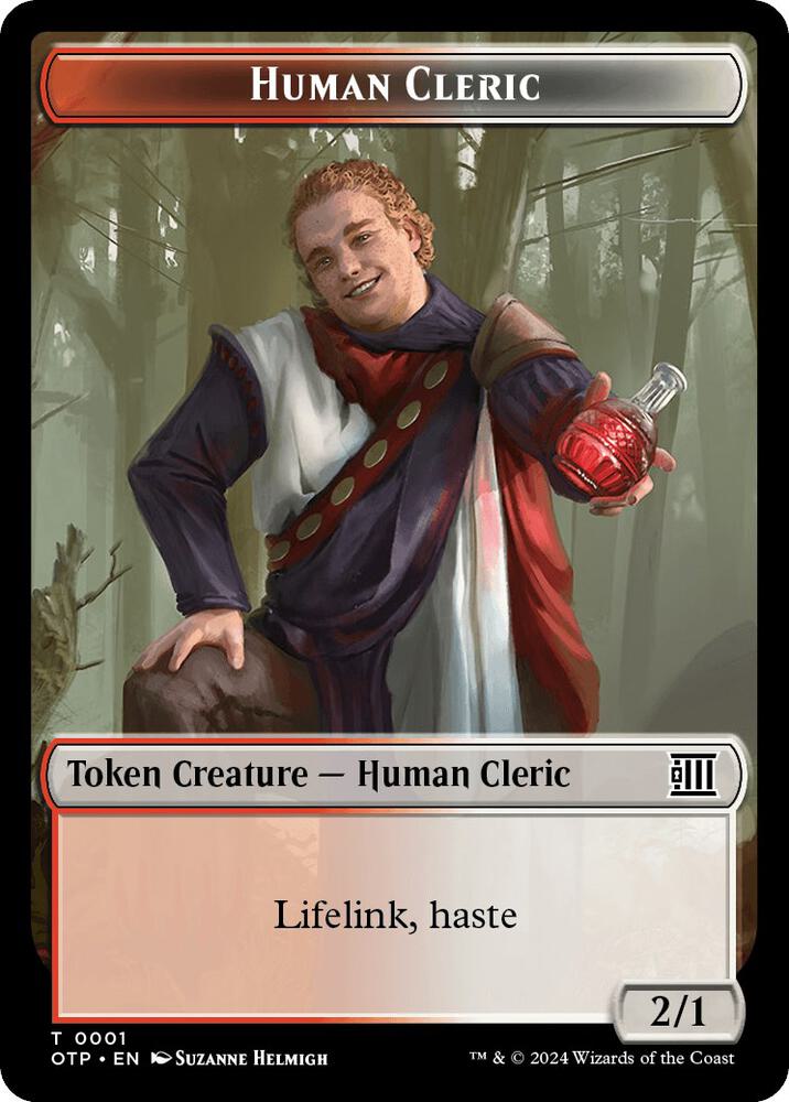 Treasure / Human Cleric Double-Sided Token